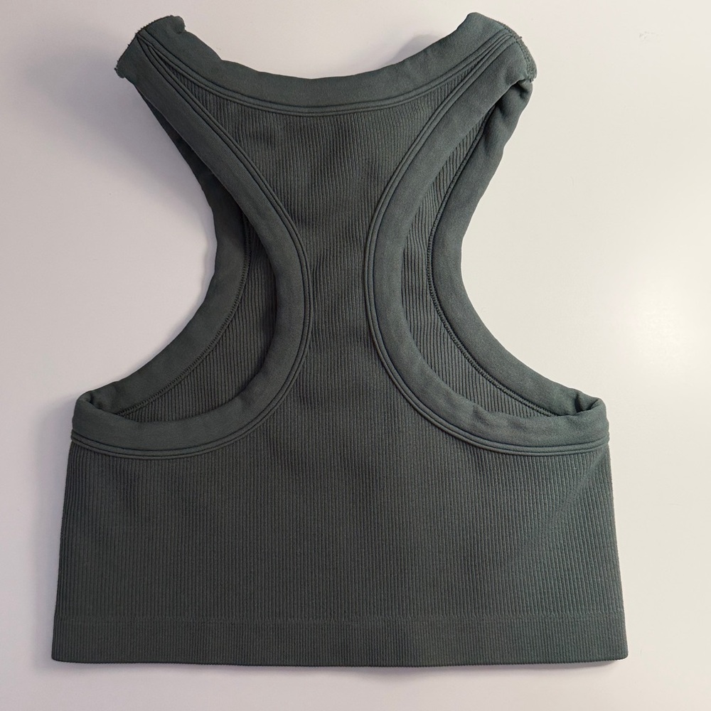 Set Active Women’s Green Ribbed Tank Top SZ M - Picture 4 of 5
